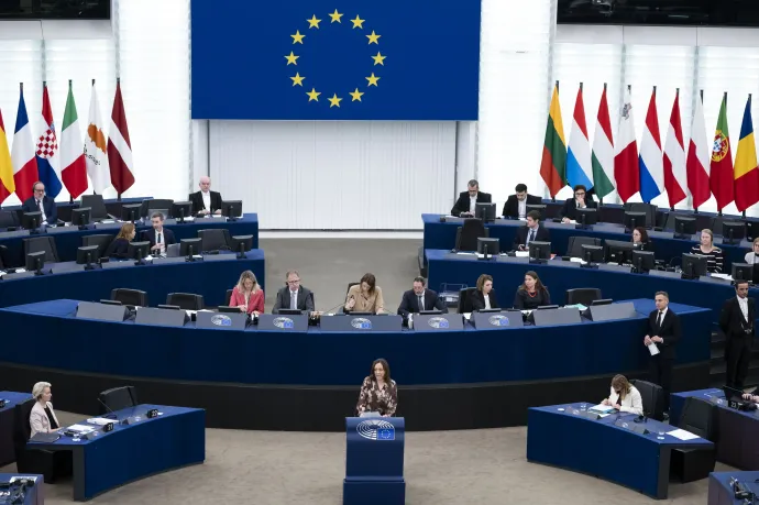 Borvendég Zsuzsanna, a Mi Hazánk Mozgalom EP-képviselője felszólal az Európai Parlament plenáris ülésén, Strasbourgban, 2024. november 27-én – Fotó: Bodnár Boglárka / MTI