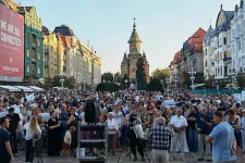 „Ellopták a Dominic Fritzre leadott szavazatomat” – magyar molinó is feltűnt a temesvári tüntetésen