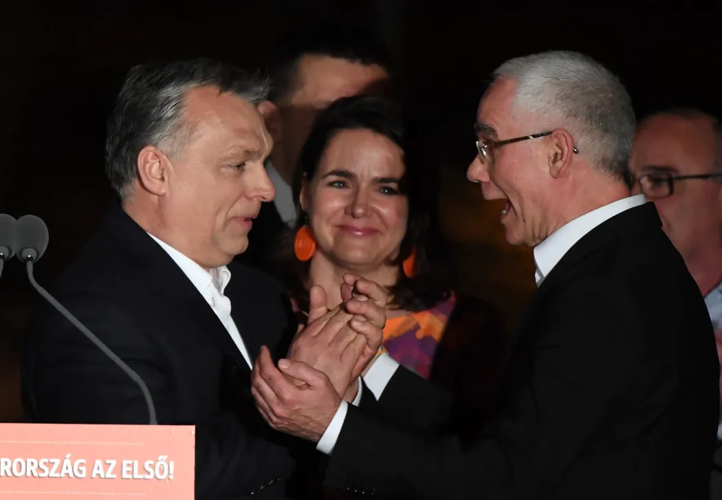 Orbán Viktor Balog Zoltánnal a 2018-as választási győzelem éjszakáján – Fotó: Attila Kisbenedek / AFP