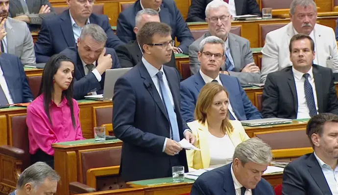 Vitányi István szundikál Bóka János felszólalása alatt – Fotó: Országgyűlés / YouTube