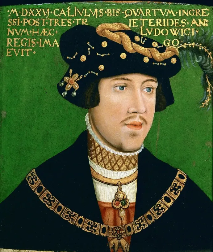 II. Lajos magyar király Hans Krell mellképén