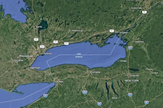 Lépett a Google: már át is nevezték az Ontario-tavat Amerika-tóra