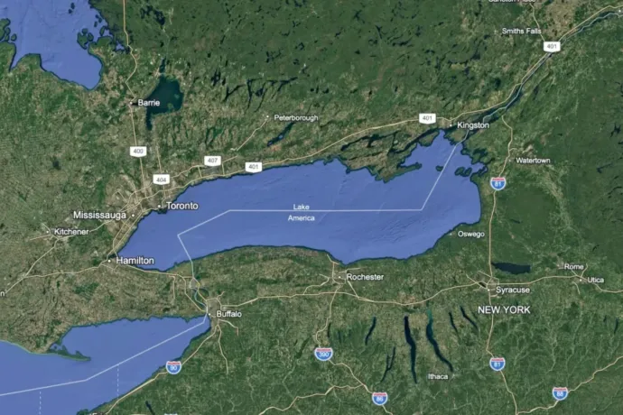 Lépett a Google: már át is nevezték az Ontario-tavat Amerika-tóra