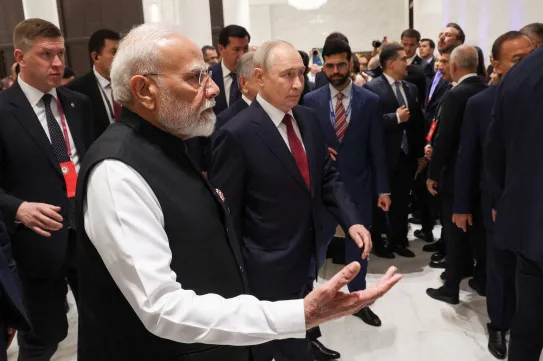 Modi arra kérte Putyint, az emberiség érdekében hagyja abba a háborút, az orosz elnök láthatóan feszült volt ettől