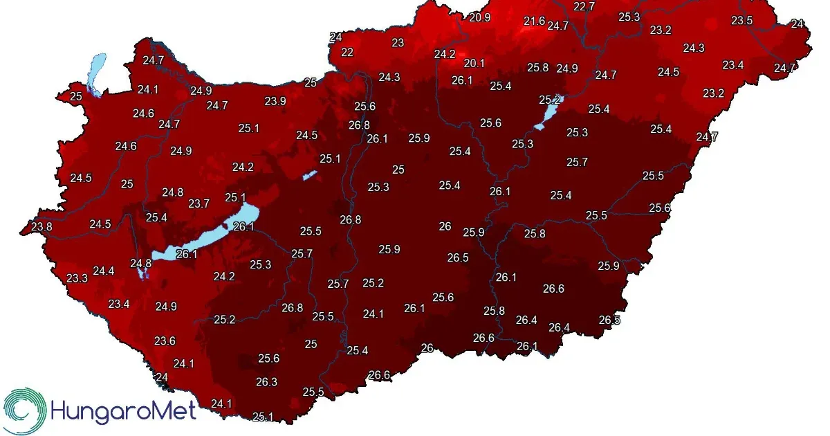 Rekordmeleg augusztus Magyarországon Rekordmeleg augusztus Magyarországon