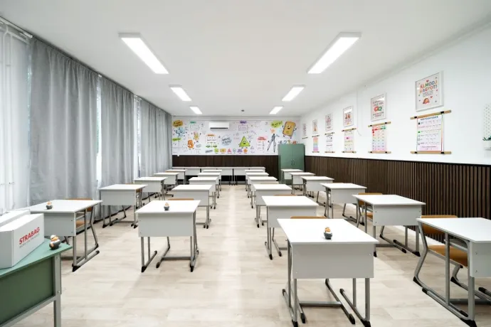 Matematika tanterem Tápiószentmártonban – Fotó: Strabag