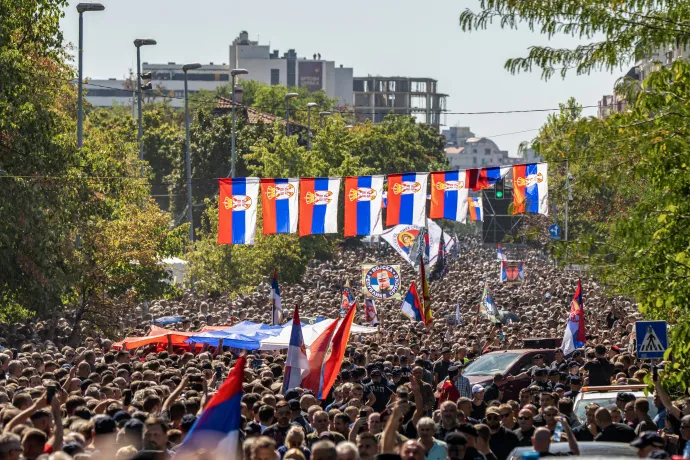 Ratko Mladić temetése Belgrádban 2026. szeptember 7-én – Fotó: Uros Arsic / Reuters