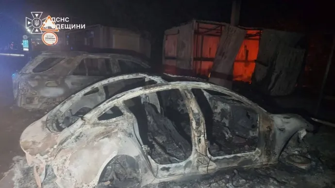 Az ukrán–moldovai határon fekvő, Odessza megyei átkelő, amelyet orosz dróntámadás ért szeptember 9-re virradóra – Fotó: Ukrán Állami Katasztrófavédelmi Szolgálat (DSZNSZ) Odessza megyei sajtószolgálata / Reuters