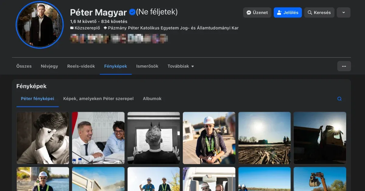 Magyar Péter Facebook-profiljának éves teljesítménye és változásai – Meta Content Library adatai alapján