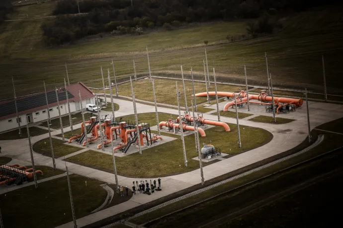 Gázellátó állomás a Török Áramlat belépési pontjánál, Kiskundorozsmán, 2026. április 6-án – Fotó: Fischer Zoltán / Miniszterelnöki Kommunikációs Főosztály / MTI