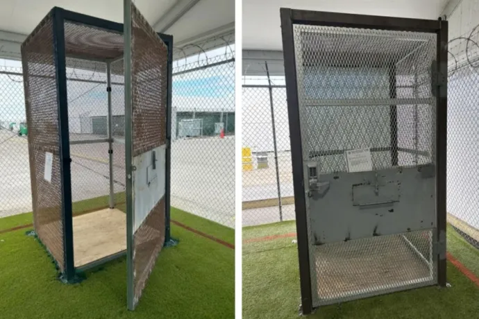 Szűkös fémketrecekben tartottak fogva bevándorlókat a floridai Aligátor Alcatrazban