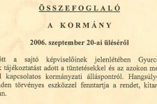 Nyilvánosságra hozta a kormány a 2006. őszi kormányülések titkos jegyzőkönyveit