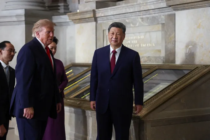 Donald Trump és Hszi Csin-ping a Nemzeti Levéltárban 2026. szeptember 25-én – Fotó: Kevin Lamarque / File Photo / Reuters