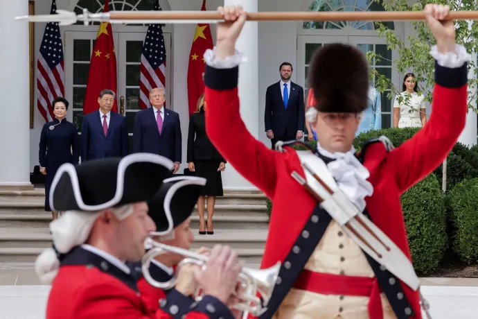 Donald Trump és Hszi Csin-ping egy ceremónia során a Fehér Háznál 2026. szeptember 24-én – Fotó: Jonathan Ernst / TPX IMAGES OF THE DAY / Reuters