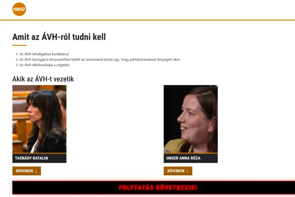 „ÁVH-figyelővel” indult újra a Fidesz honlapja