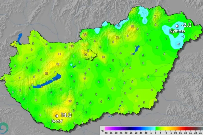 Ön is fázott reggel? Az ősz leghidegebb hajnala volt vasárnap, Nyírtasson -3 fokot mértek