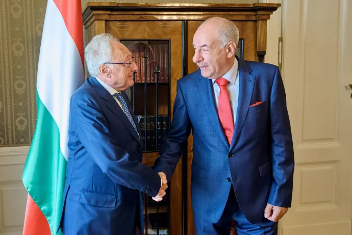 Nagy Istvánt (balra) 2024-ben Sulyok Tamás fogadta a Sándor-palotában – Fotó: dr. Sulyok Tamás / Facebook