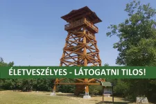 Újabb népszerű kilátónkból lesz tűzifa