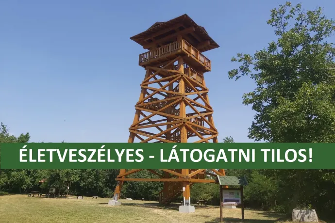 Újabb népszerű kilátónkból lesz tűzifa