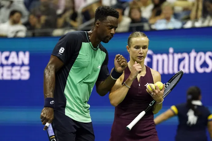 Gaël Monfils és Jelina Szvitolina 2026 augusztusában a US Openen – Fotó: Timothy A. Clary / AFP