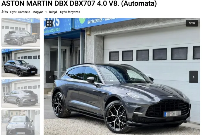 Alig futott, máris eladó a Sarka Katáék cége által lízingelt Aston Martin