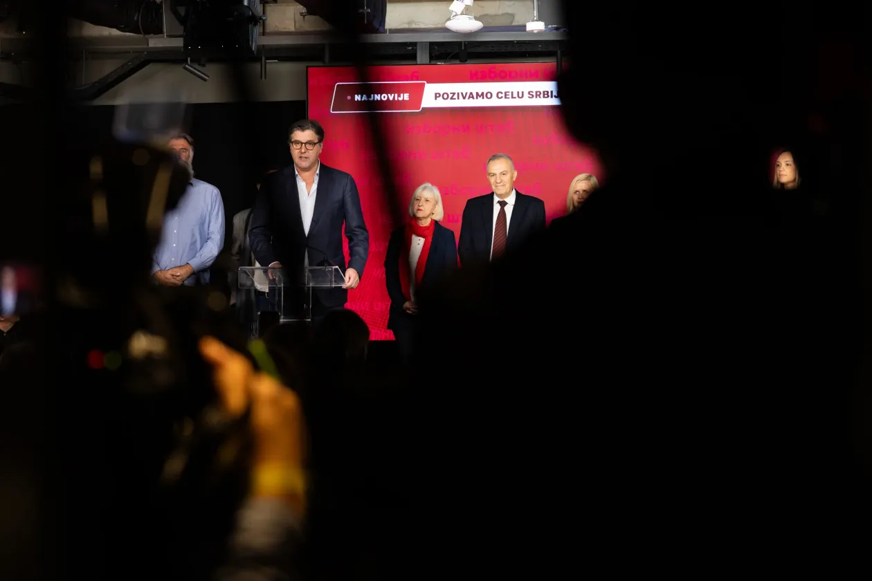 Hangulat az Egyetemista Lista eredményváróján, eredmény előtt – Fotó: Hevesi-Szabó Lujza / Telex