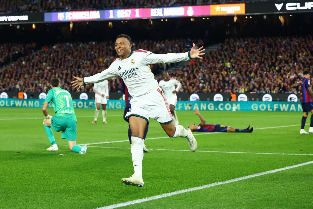 Mbappé duplájával a Real Madrid legyőzte a Barcelonát a spanyol futball rangadóján