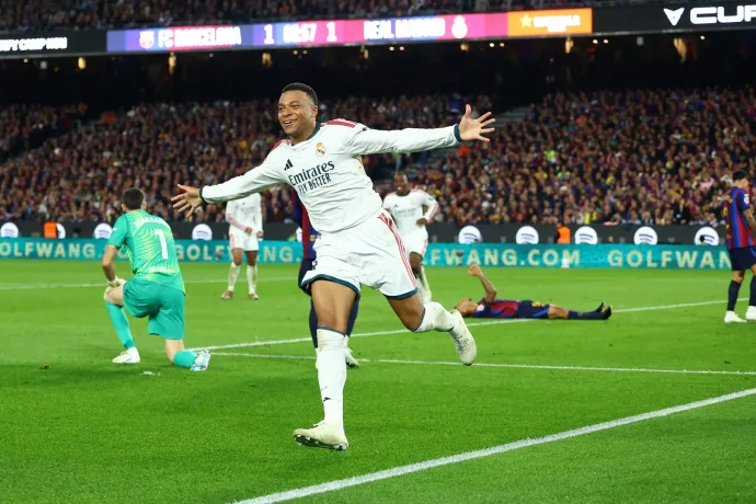 Mbappé duplájával a Real Madrid legyőzte a Barcelonát a spanyol futball rangadóján